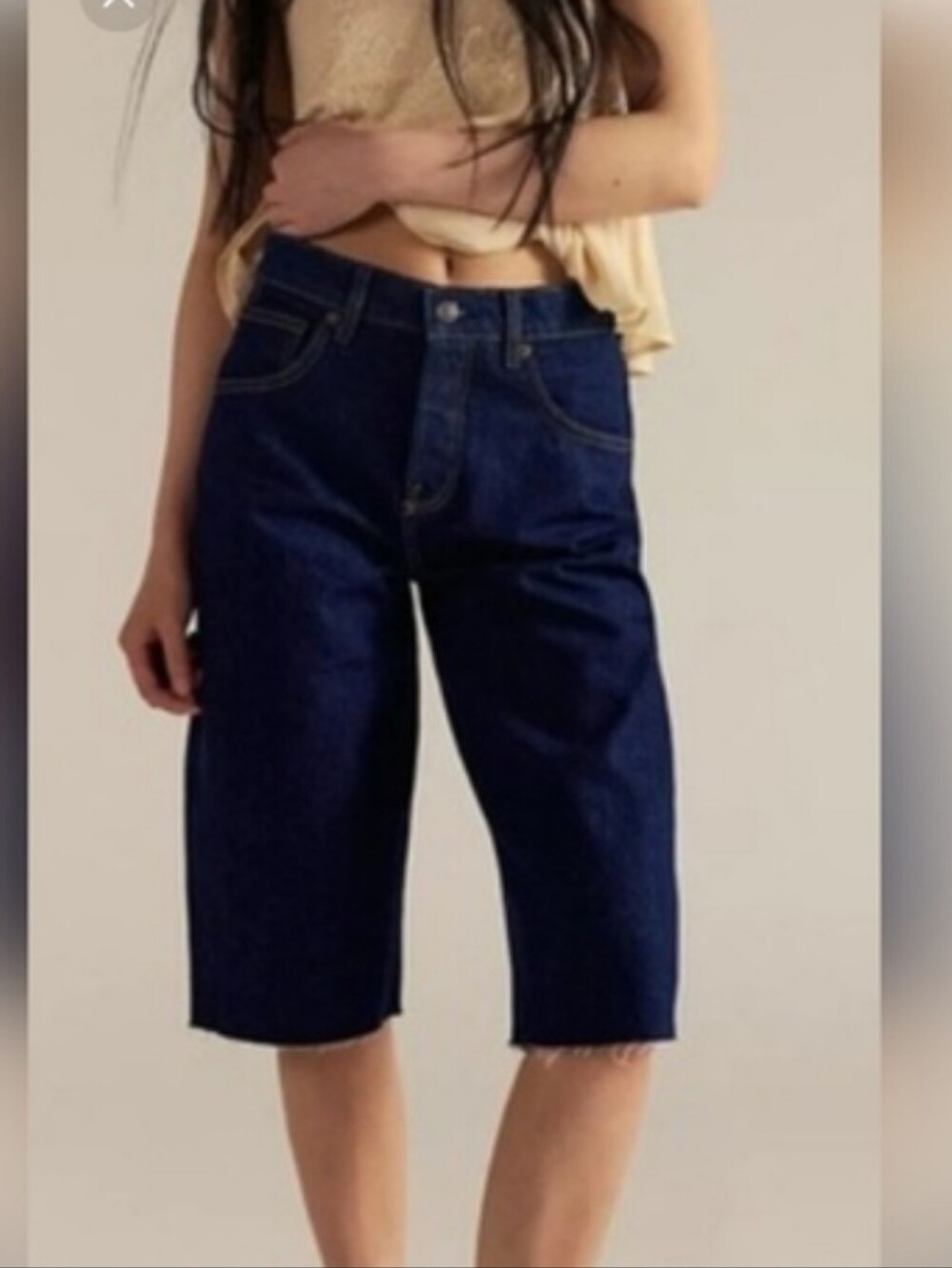 Free People We The Free Jam Session Relaxed Capri Jeans Rinse Size 30 NWT